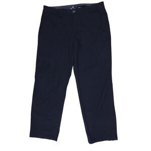 Lululemon Mens Work To Play Pinstripe pants trousers sz 38 charcoal black flap